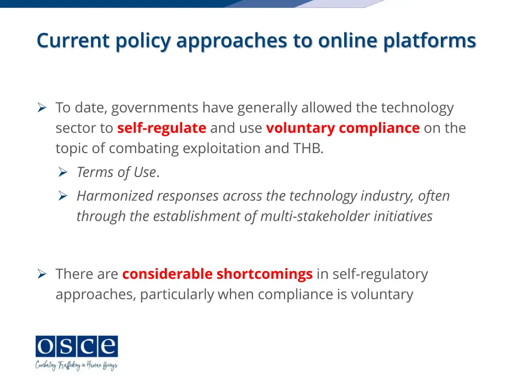 current policy approaches to online platforms