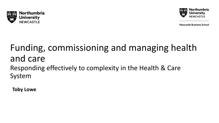 funding commissioning and managing health