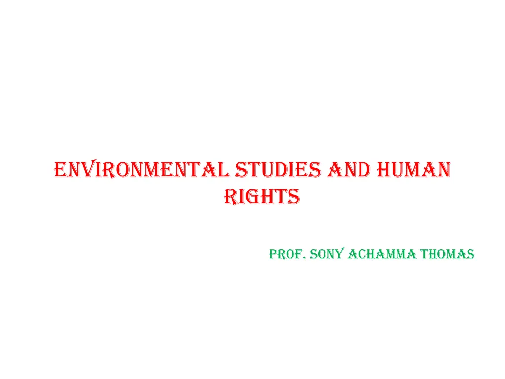 environmental studies and human rights