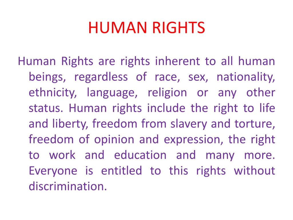 human rights