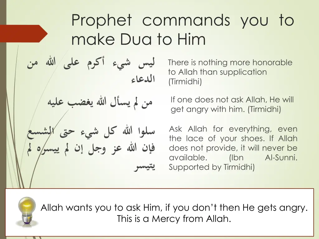 prophet commands you to make