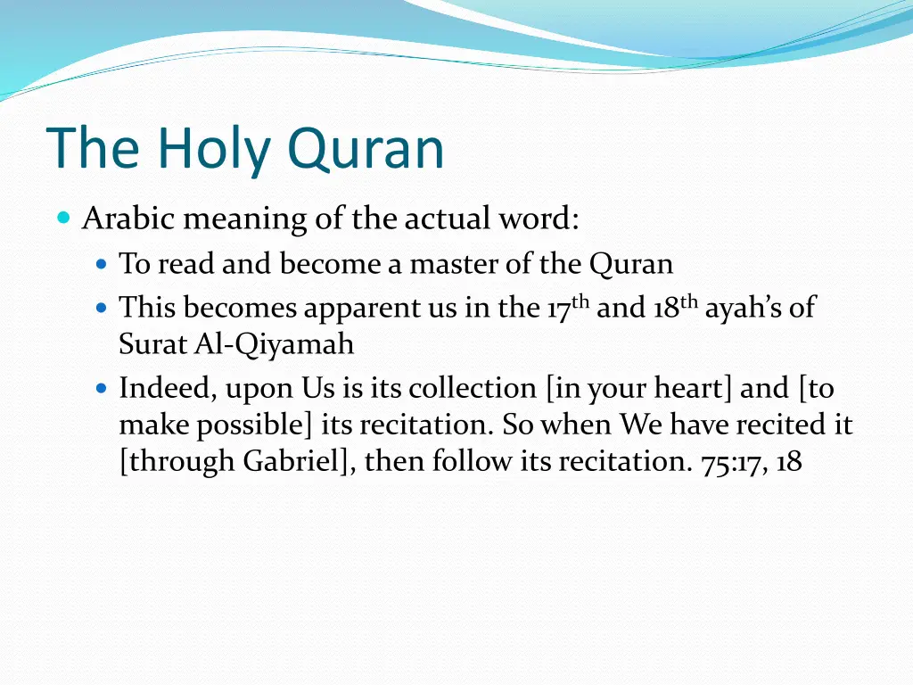 the holy quran