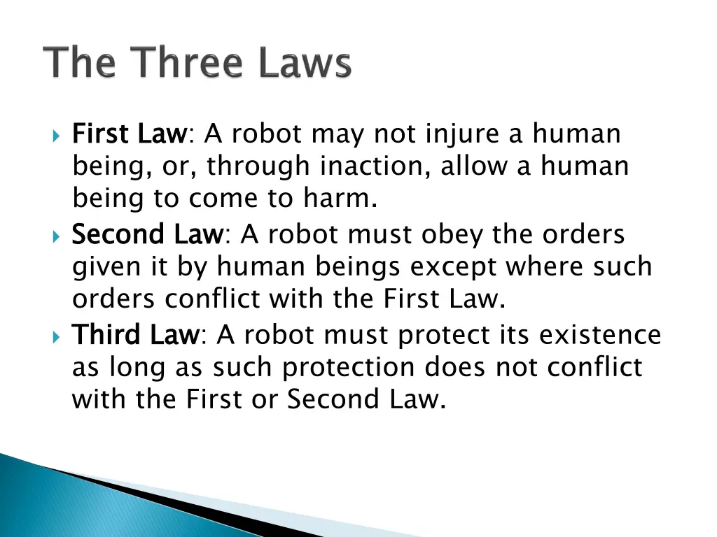 first law being or through inaction allow a human