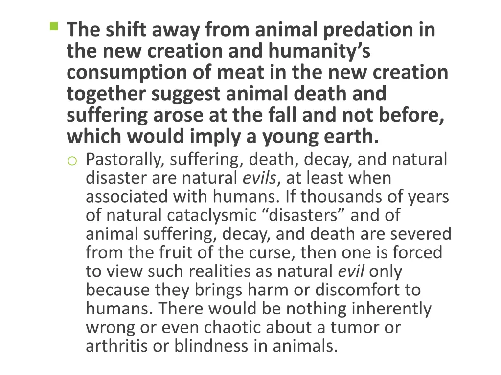 the shift away from animal predation