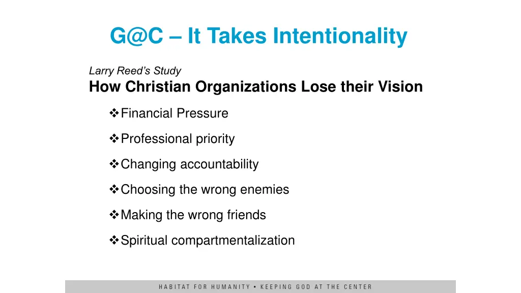 g@c it takes intentionality