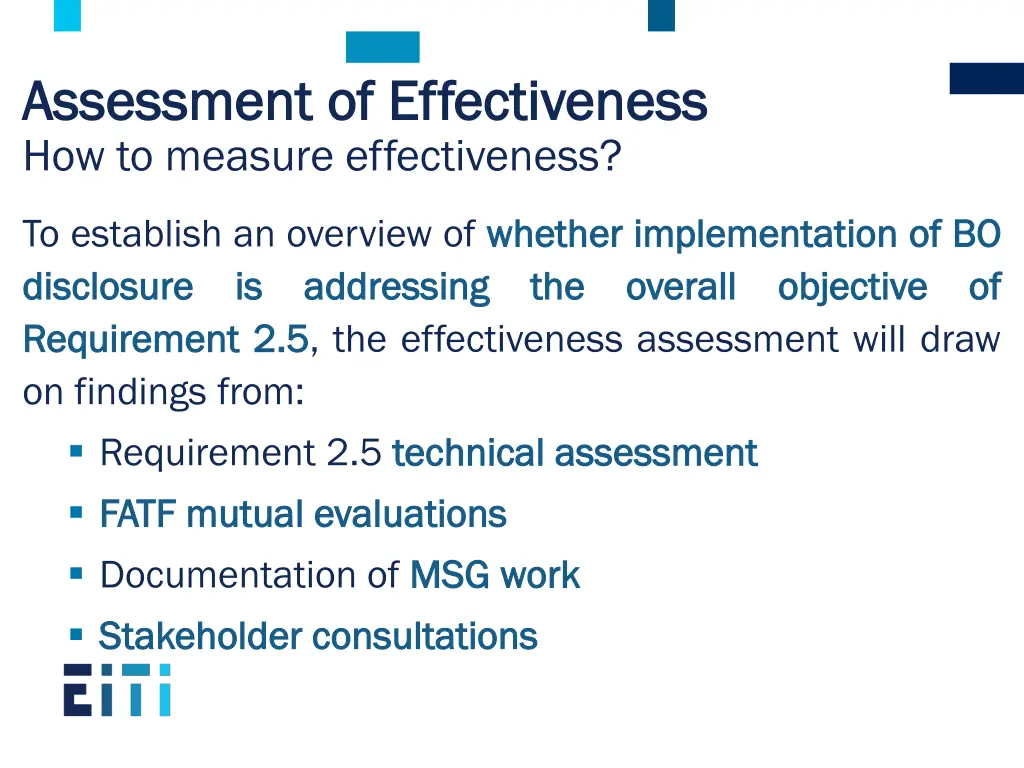 assessment of effectiveness assessment