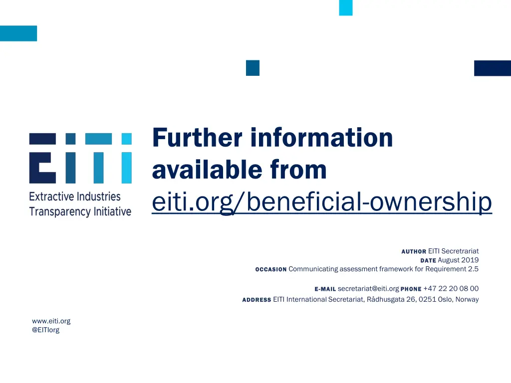 further information available from eiti