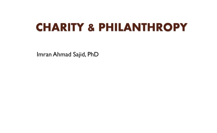 charity philanthropy