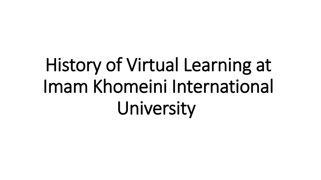 history of virtual learning at history of virtual