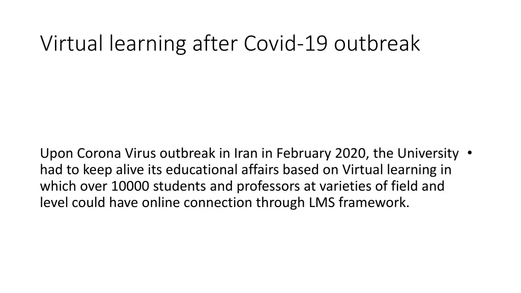 virtual learning after covid 19 outbreak