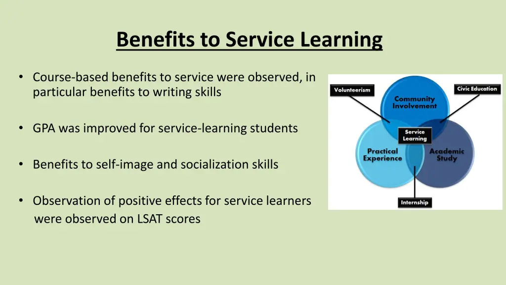 benefits to service learning