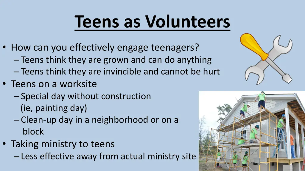 teens as volunteers