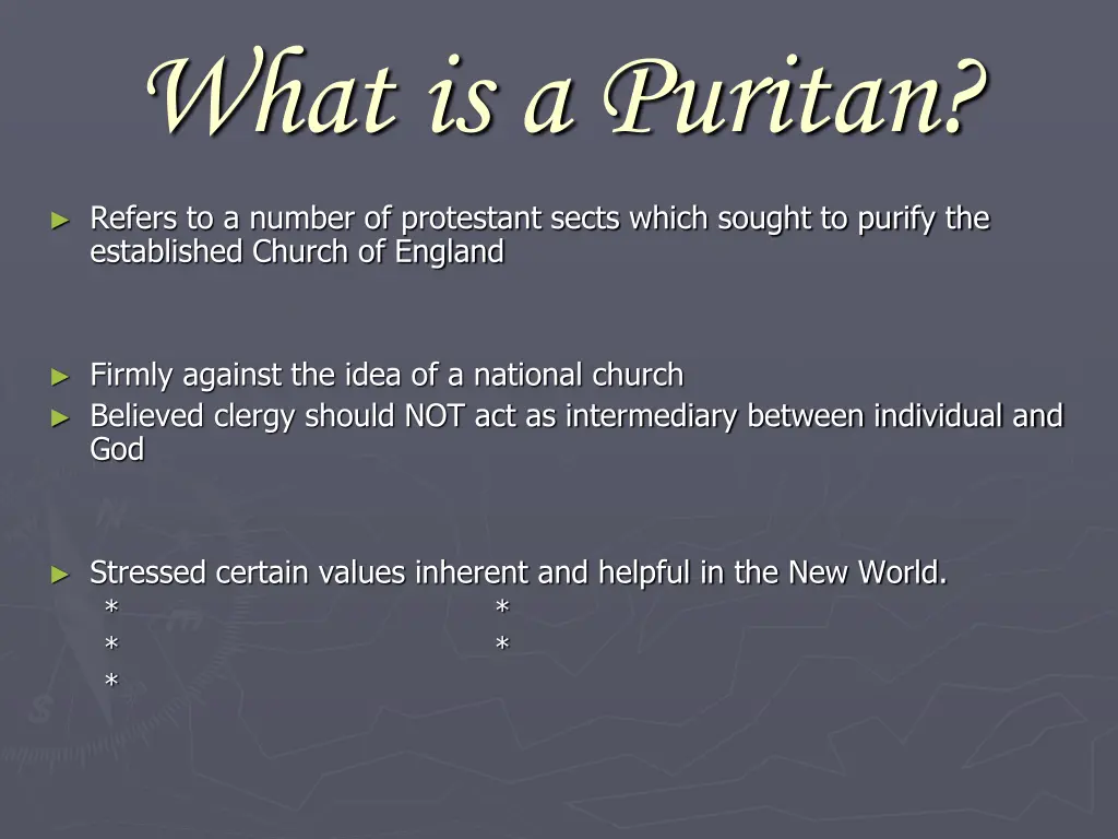 what is a puritan