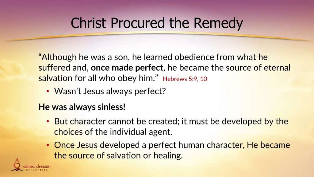 christ procured the remedy