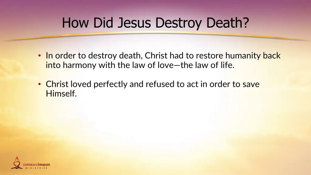 how did jesus destroy death 1