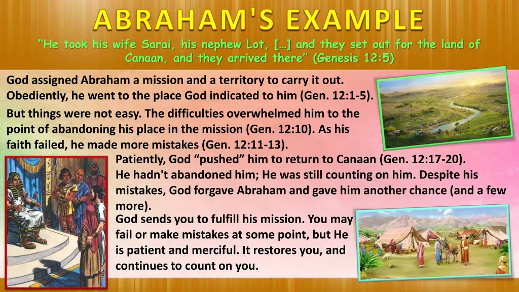 abraham s example he took his wife sarai