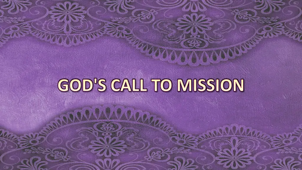 god s call to mission