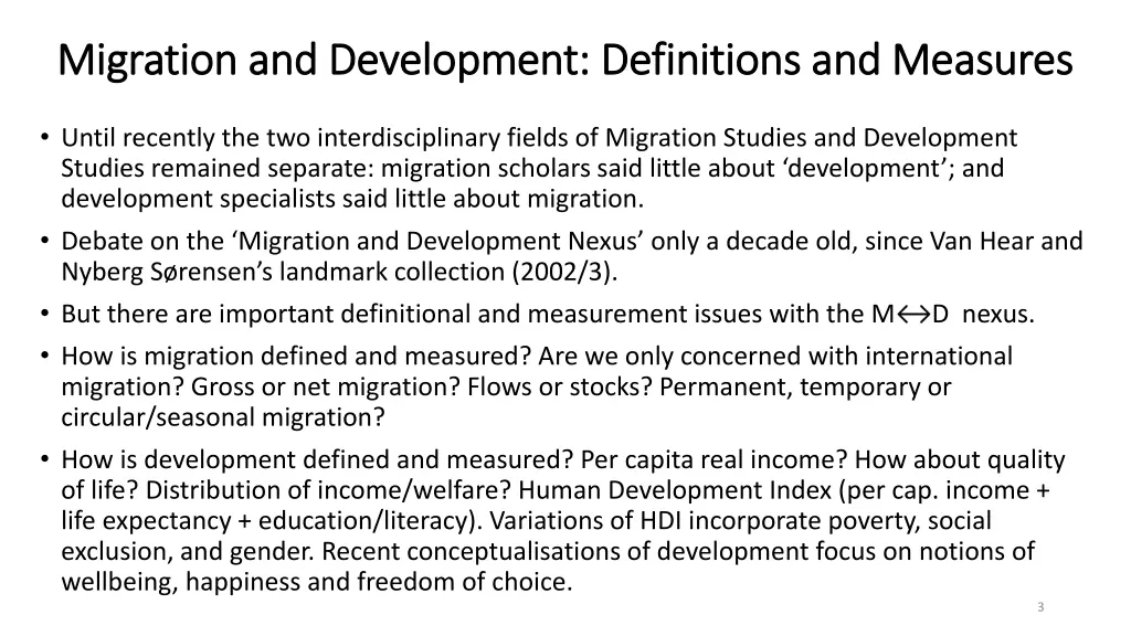 migration and development definitions