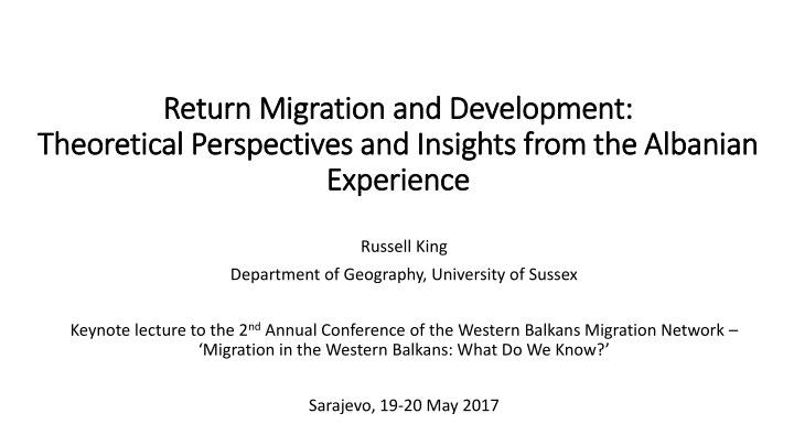 return migration and development return migration