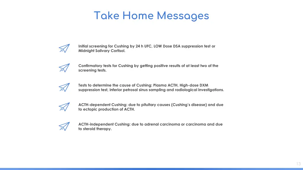 take home messages