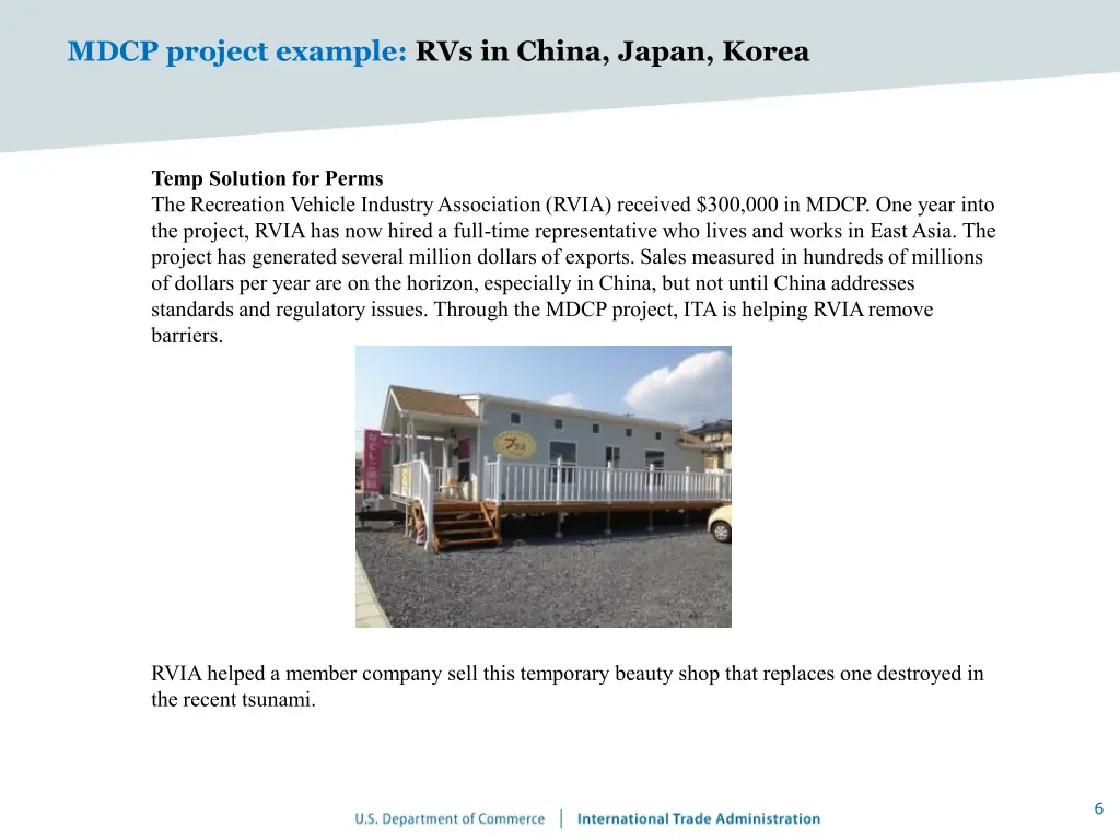 mdcp project example rvs in china japan korea