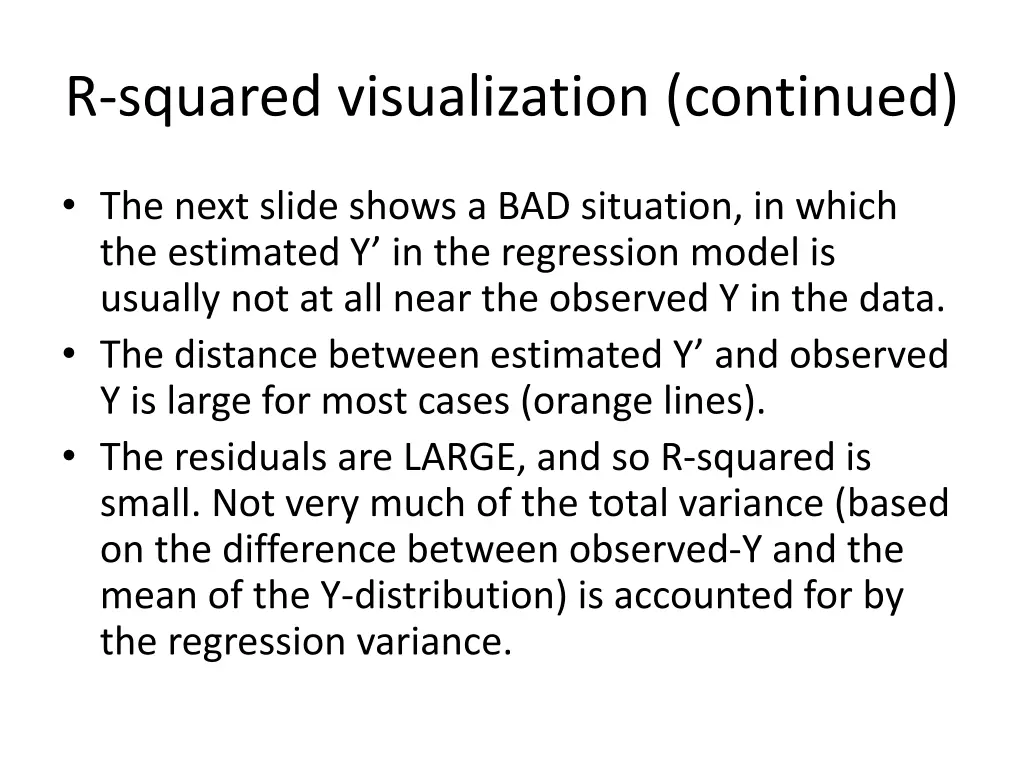 r squared visualization continued