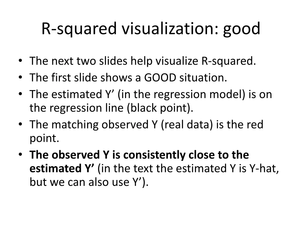 r squared visualization good