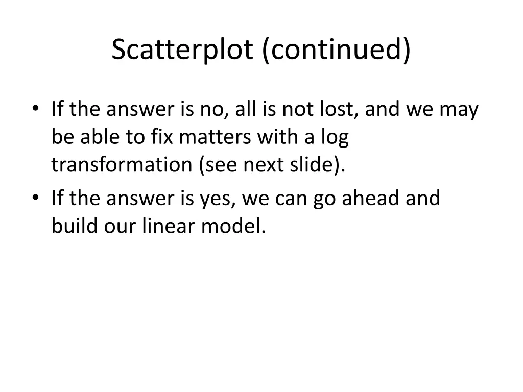 scatterplot continued