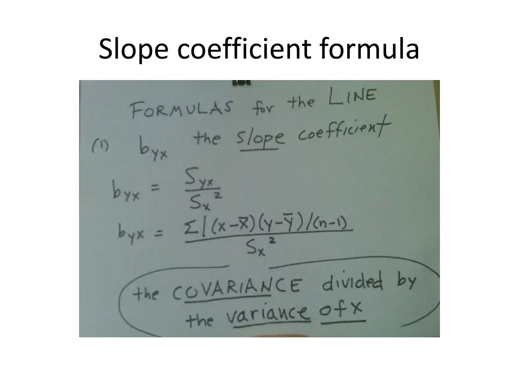 slope coefficient formula