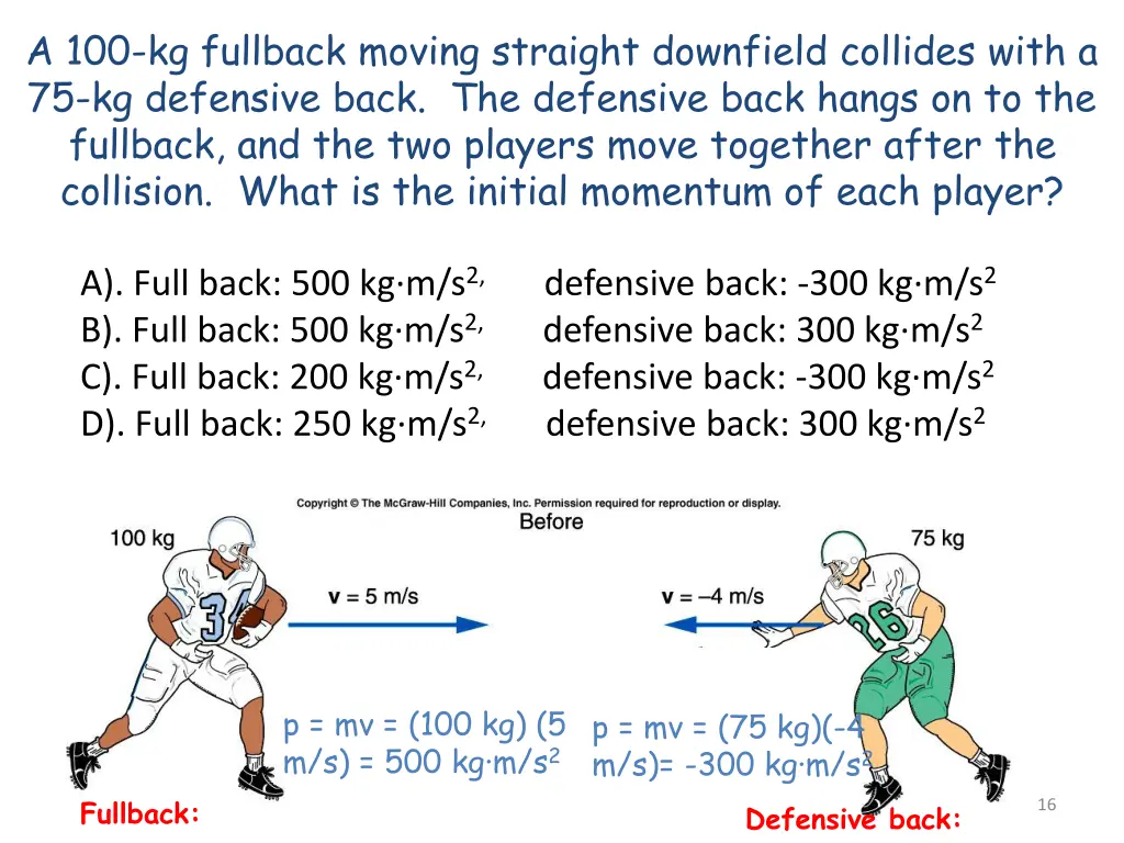 a 100 kg fullback moving straight downfield