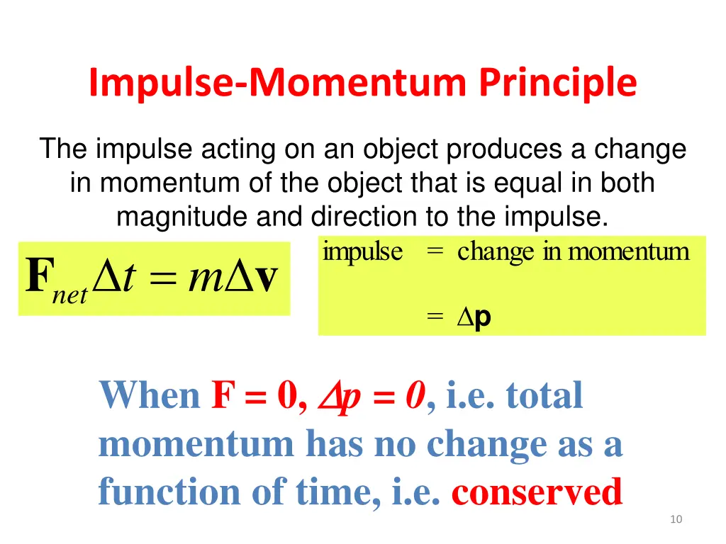 impulse momentum principle