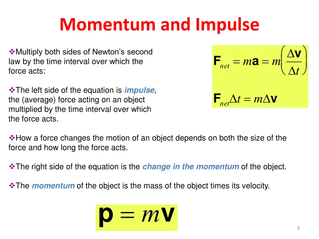 momentum and impulse 1