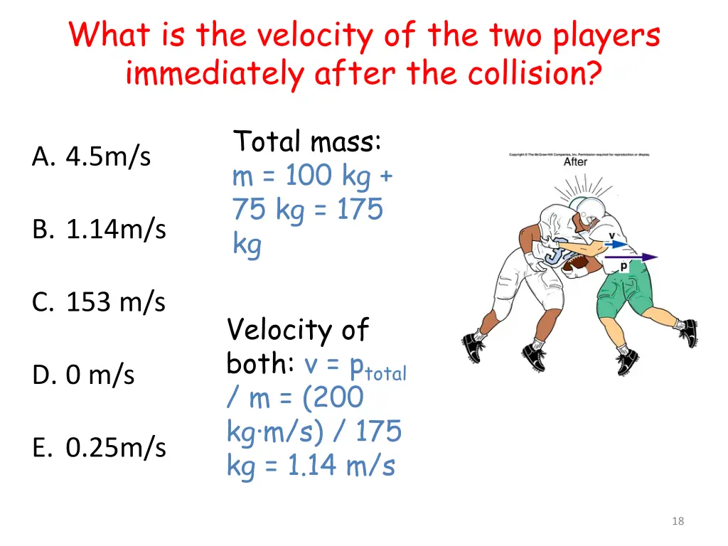 what is the velocity of the two players