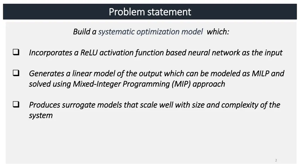 problem statement problem statement