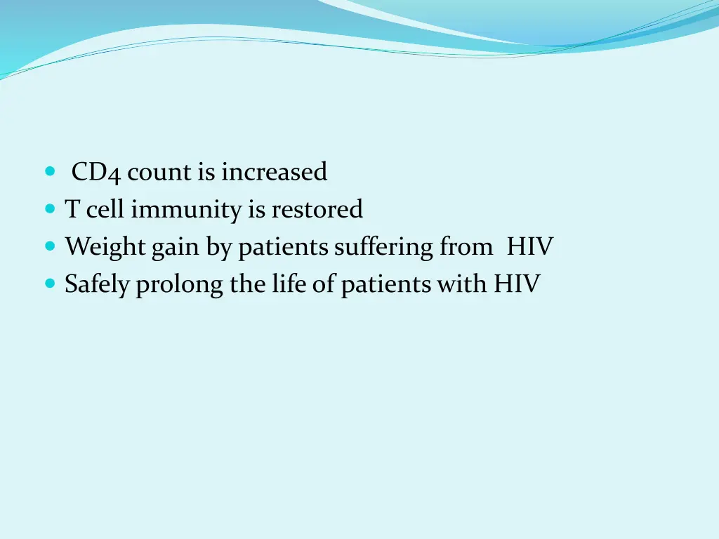 cd4 count is increased t cell immunity