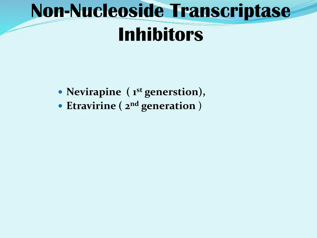 non nucleoside transcriptase inhibitors