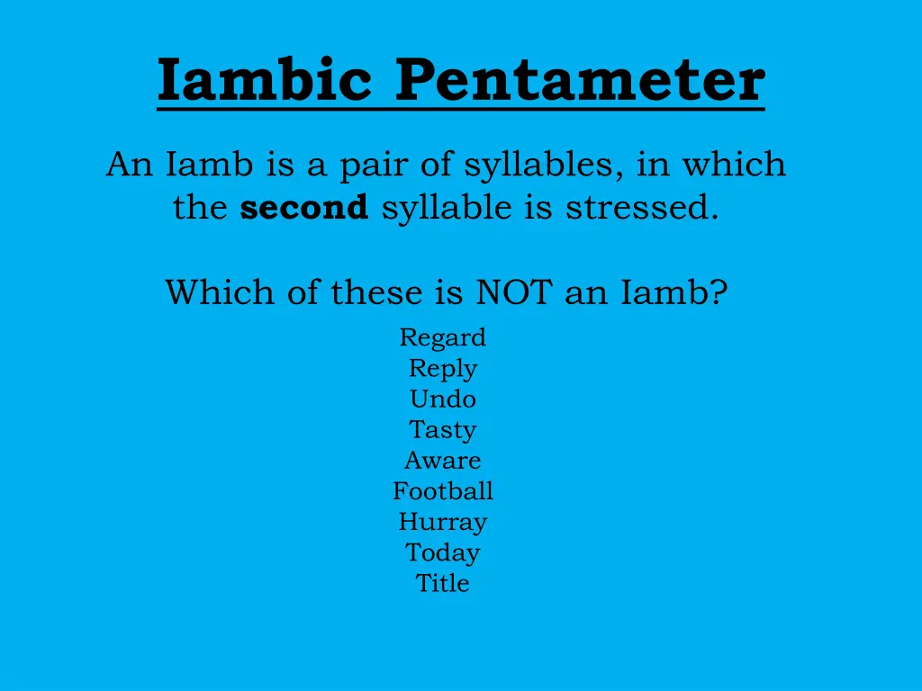 iambic pentameter 1