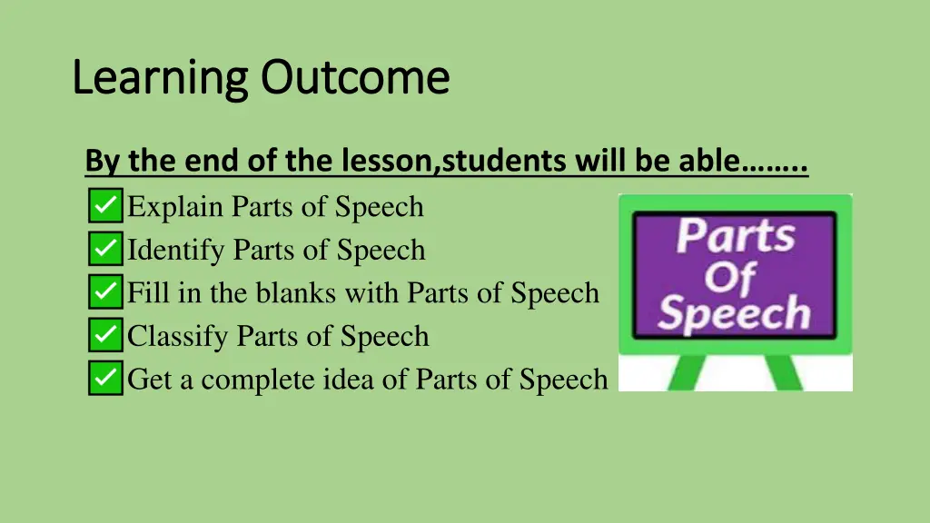 learning outcome learning outcome