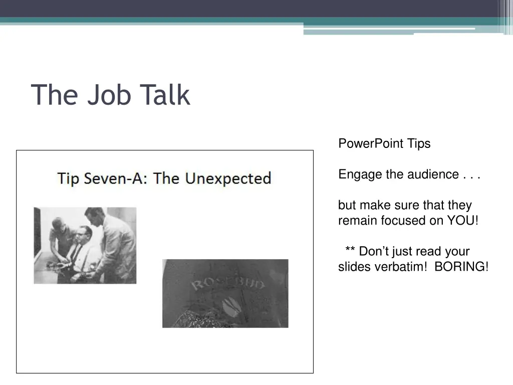 the job talk 10