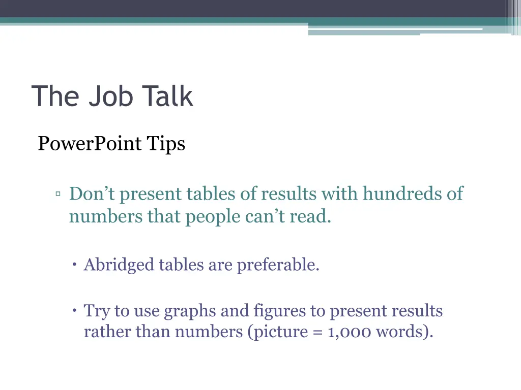 the job talk 11