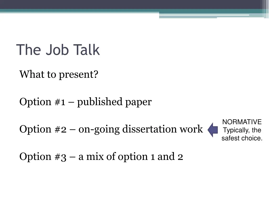 the job talk 3