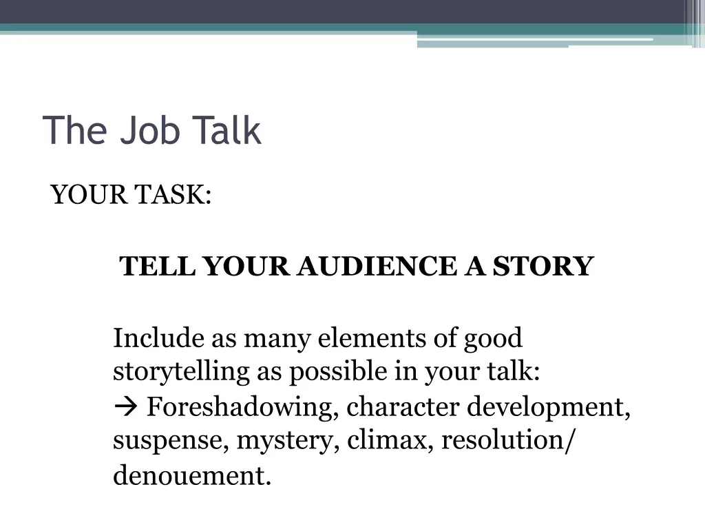 the job talk 6