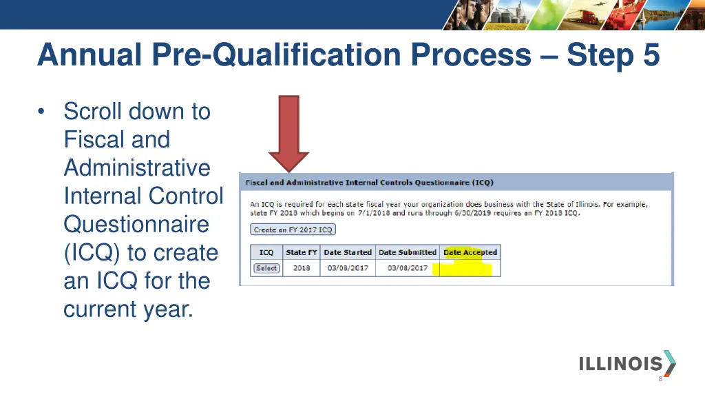 annual pre qualification process step 5