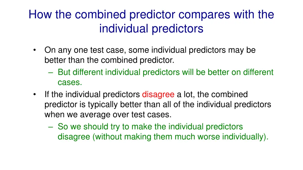 how the combined predictor compares with