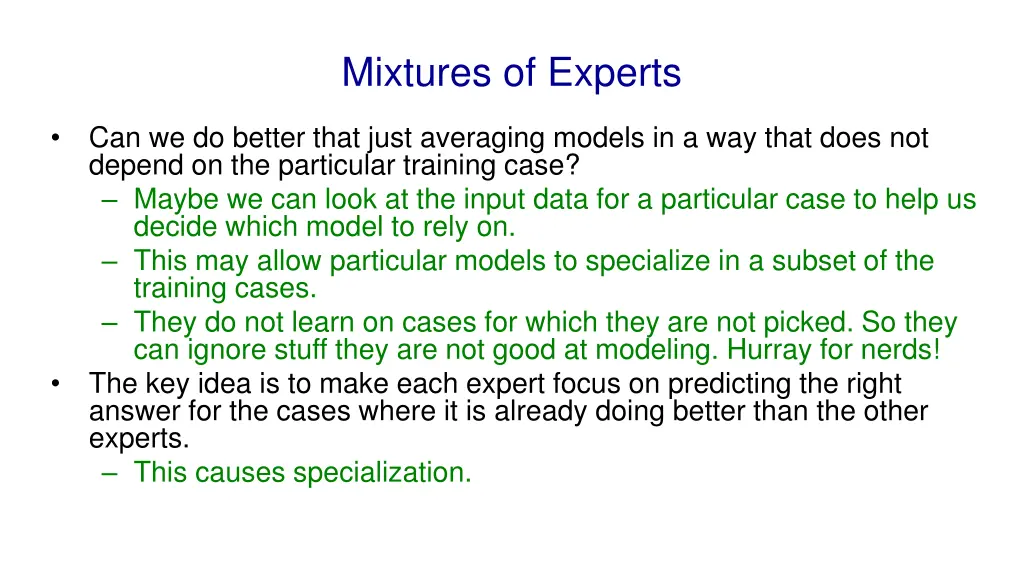 mixtures of experts