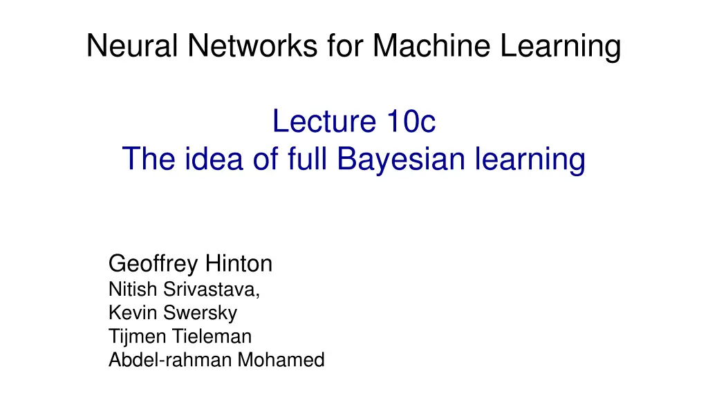 neural networks for machine learning 2