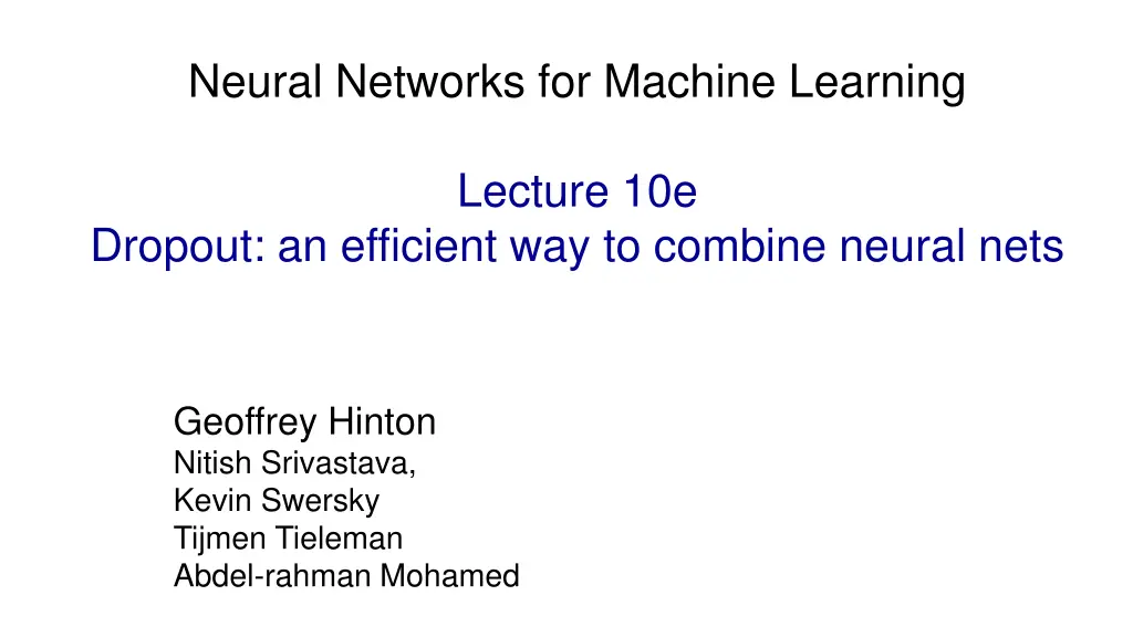 neural networks for machine learning 4