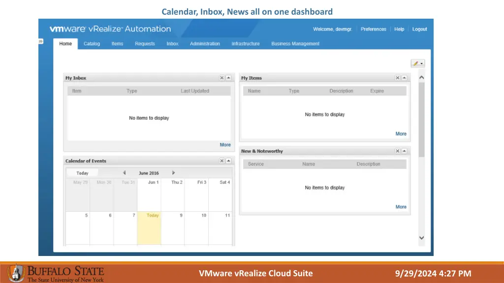 calendar inbox news all on one dashboard