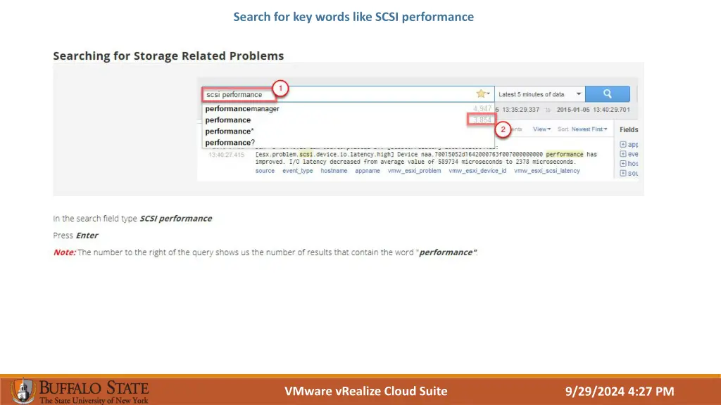 search for key words like scsi performance