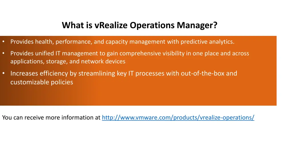 what is vrealize operations manager